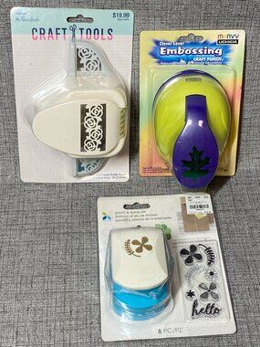 NEW Marvy Uchida “Clever Lever” Embossing Craft Punch Paper Studio Momenta Lot